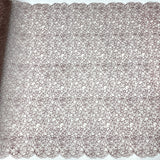 Corded Bridal Lace Fabric Embroidered Net Mesh