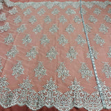 Polyester Corded Bridal Lace Fabric 56"