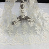 Beaded Corded Bridal Lace Fabric 51" Wide