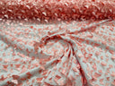 3D Butterfly Metallic Design Polyester Fabric - Metallic Butterfly Embroidery, Mesh Lace, 58" Width (1 Yard)
