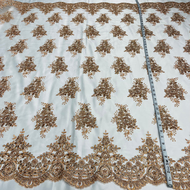 Beaded Corded Lace Fabric 56" Wide