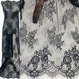 Embroidered Lace Fabric with Eyelash Scallop