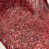 Sequined Lace Fabric Burgundy 48"