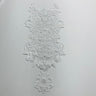 Beaded & Corded Lace Medallion Applique on 100% Polyester Mesh 25" x 10.5"