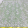 Beaded Lace Fabric on Polyester Net Mesh