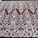 Bridal Corded Lace Fabric White Ivory 53"