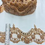 Beaded Corded Lace Trimming White