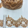 Beaded Corded Lace Trimming White