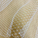 Bandeau Veil Tulle Mesh Fabric - White, Ivory, Black, 9" Width (By The Yard)