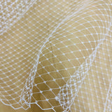 Bandeau Veil Tulle Mesh Fabric - White, Ivory, Black, 9" Width (By The Yard)
