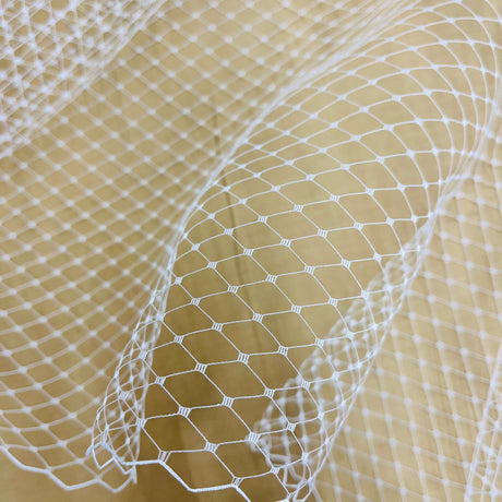 Bandeau Veil Tulle Mesh Fabric - White, Ivory, Black, 9" Width (By The Yard)