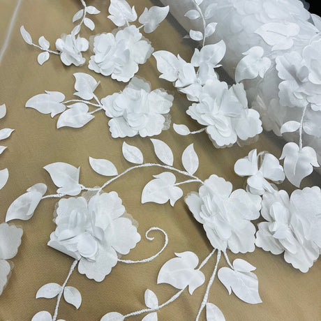 3D Floral Lace Fabric 60" Wide