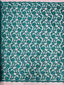 Pamela Floral Lace Polyester Fabric - Floral Corded Embroidered Sequin Lace, 50-54" Width (1 Yard)