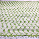 Beaded Lace Fabric Embroidered On 100 Percent Polyester Net Mesh - Purple, Lime Green, Black, Fuchsia, Red, 52" Width (1 Yard)