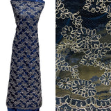 1 Yard Exquisite Corded Embroidered Bridal Lace Fabric for Special Dresses White