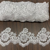 Corded Lace Trimming 100% Polyester Net Mesh 4"