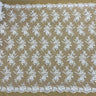 1 Yard Corded Bridal Lace Fabric Embroidered on 100% Polyester Net Mesh Gold 53" Wide