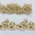 Beaded Lace Trimming Gold Silver