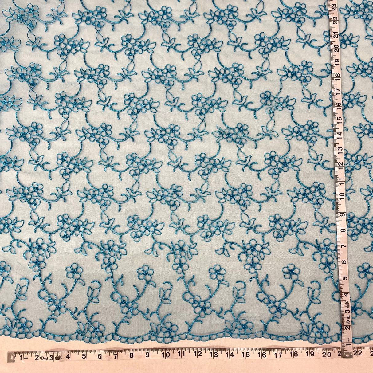 Corded Bridal Lace Fabric 54" Polyester Net Mesh