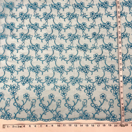 Corded Bridal Lace Fabric 54" Polyester Net Mesh