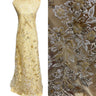 1 Yard Ivory Beaded and Sequined Lace Fabric Embroidered on 100 Percent Polyester Net Mesh 54 Inch Width