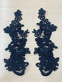 Beaded Floral Lace Applique Mesh