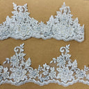 Beaded Corded Floral Lace Trim