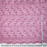 Embroidered Corded Bridal Lace Fuchsia
