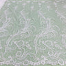 1 Yard Exquisite Corded Embroidered Bridal Lace Fabric for Special Occasion White