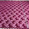 1 Yard Beaded and Corded Lace Fabric Embroidered on Polyester Net Mesh