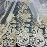 Beaded Corded Lace Fabric