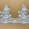 Embroidered Corded Lace Trim Ivory