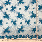 Beaded Embroidered Lace Mesh Fabric