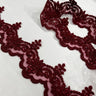 Beaded Corded Lace Trim on Net Mesh