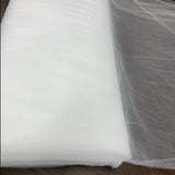 Illusion Tulle Mesh Polyester Fabric - White, Wrinkled Texture, 108" Width (1 Yard)