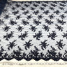 1 Yard Corded Bridal Lace Fabric Embroidered 100 Percent Polyester Net Mesh 50 inch Width