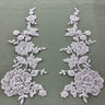 Beaded Corded Floral Lace Applique