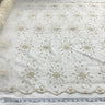 1 Yard Beaded Lace Fabric Embroidered 100 Percent Polyester Net Mesh 50 inch Width