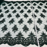 Beaded Corded Lace Fabric 56" Wide