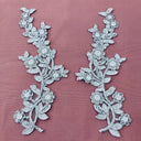 Beaded Floral Lace Applique