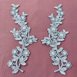 Beaded Floral Lace Applique