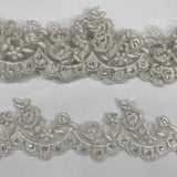 Beaded Floral Lace Trimming