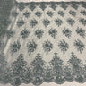 1 Yard Stunning Beaded Lace Fabric Embroidered on 100% Polyester Net Mesh