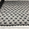 Beaded Lace Fabric Embroidered On 100 Percent Polyester Net Mesh - Black, 50" Width (1 Yard)