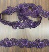 Beaded Corded Lace Trim Organza