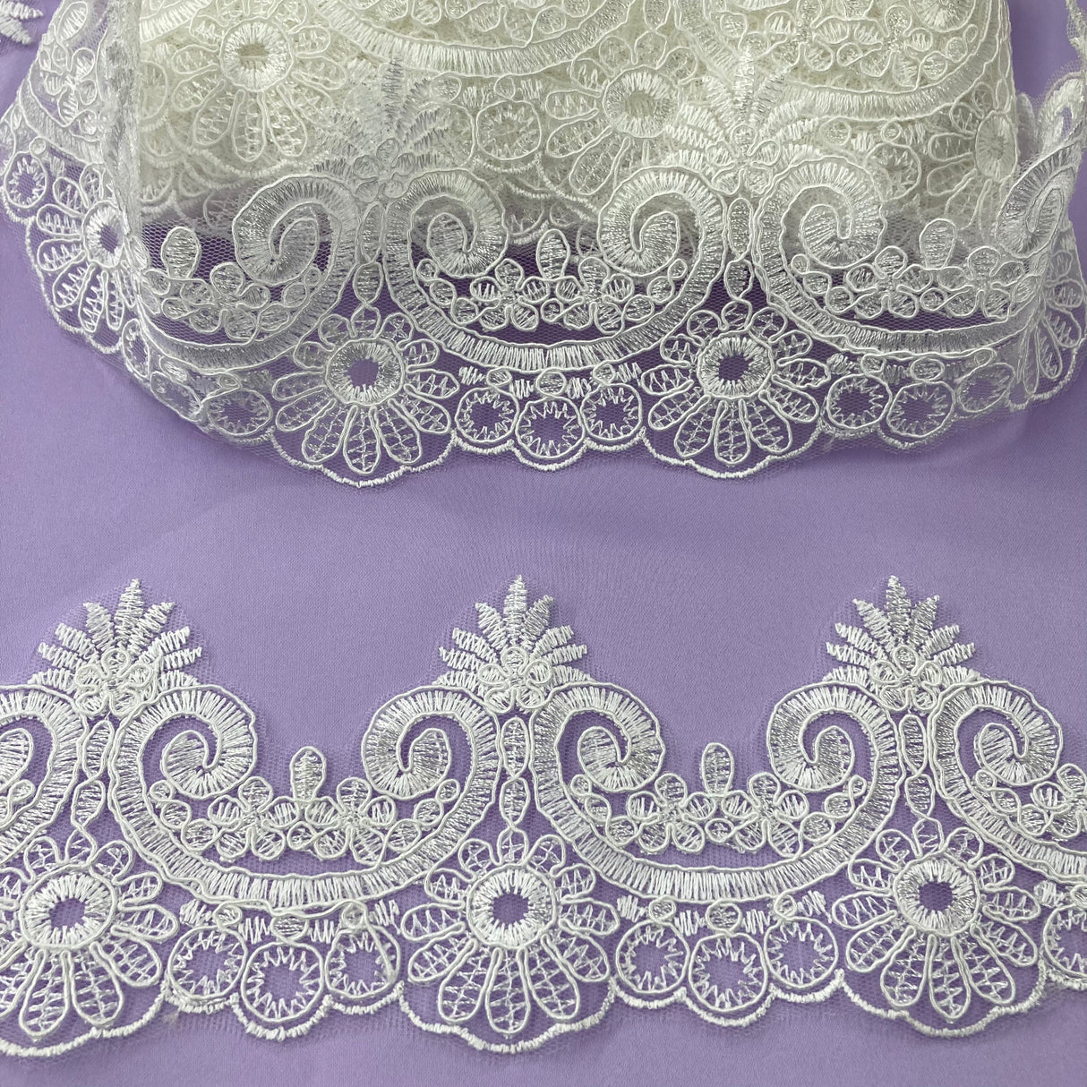 Embroidered Corded Lace Trimming