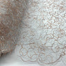 Corded Bridal Lace Fabric Embroidered Net Mesh