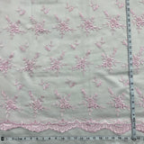Beaded Lace Fabric Peach Pink
