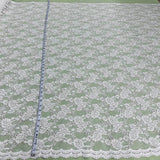 Beaded Corded Floral Lace Fabric 56"