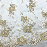 Bridal Lace Fabric Corded Embroidered 54" Wide